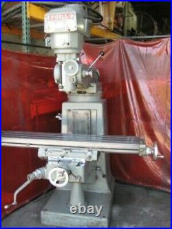 EXCELLO RAM TURRET VERTICAL MILLING MACHINE #602 withR8 SPINDLE & 9x48 TABLE