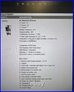 EZ SQUARED DELUXE CNC MILL Complete Turnkey Pro Setup