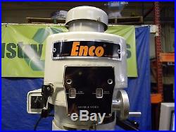 Enco 9 x 49 Knee Mill Milling Machine with Variable Speed Pulley & DRO 220V 3PH