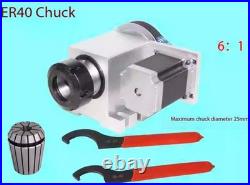Engraving Machine Fourth Axis Rotary Axis CNC Indexing Head ER40 Collet New