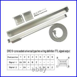 Enhanced 2&3 Axis DRO Display with 170mm Optical Linear Scale for Precision Work
