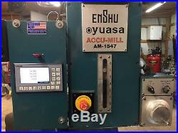Enshu Yuasa Accumill AM1547 CNC Milling Machine with BobCAD-CAM Tooling Bridgeport