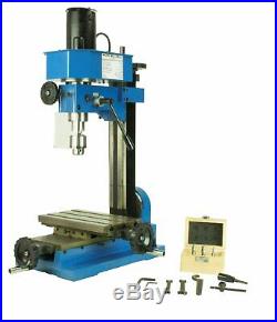 Erie Tools Mini Bench Top Mill & Drilling Machine Gear Driven, Adjustable Stop