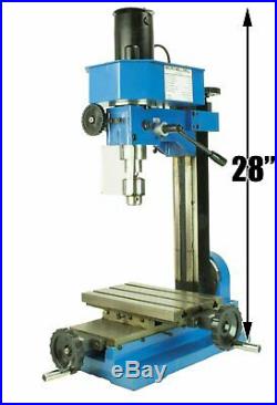 Erie Tools Mini Bench Top Mill & Drilling Machine Gear Driven, Adjustable Stop