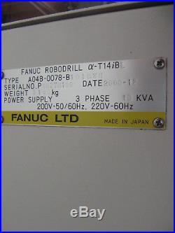FANUC ROBODRILL -T14iBL CNC 27x15 MILLING MACHINE 8000-rpm (30x16) MILL