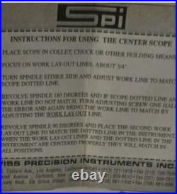 Finn Swiss Precision Centering Microscope ISO 45X With Case Center Scope