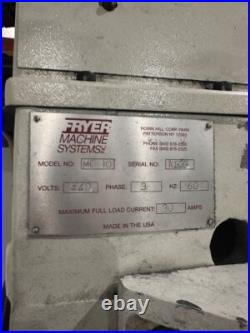 Fryer #mc-10 Vertical Machining Ctr Compact 2004, See Video