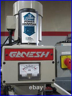 GANESH 3-AXIS CNC Knee Mill model GMV-1 with 9x42 Table, Pwr DrawBar, Auto Lube