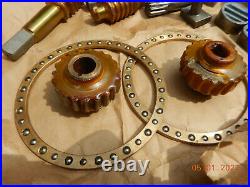 GEARS, BEARING PARTS & PIECES FROM SHOP With KEARNEY TRECKER DIVIDING INDEX HEADS