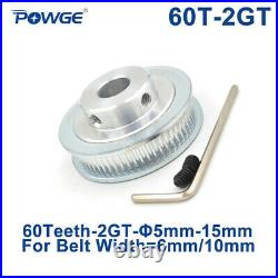 GT2/2GT 60 Teeth Timing Pulley Bore 5-15mm for Belt Width 6/10mm 2GT 60teeth 60T