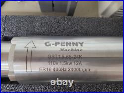 G-Penny 1.5KW ER11 D65 110V Air cooled spindle motor, 1.5KW 110V QL Inverter, 65
