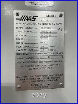 HAAS VF-3 (2011) 10K SPINDLE 4th & 5th Axis Ready