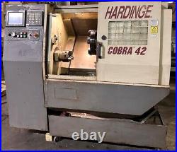 HARDINGE #COBRA 42 TURNING CENTER Fanuc 21i-T, 6 3 Jaw SEE VIDEO