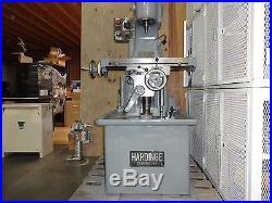 HARDINGE MODEL MV VERTICAL MILLING MACHINE, 5C (THE WAYS ARE AS SMOOTH AS SILK)