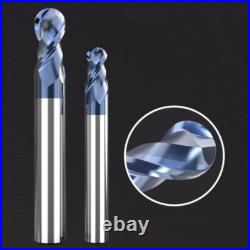 HRC45° 2 Flute Ball Nose End Mill Solid Carbide Milling Cutter Bit TiSiN Coating HRC45° 2 Flute Ball Nose End Mill Solid Carbide Milling Cutter Bit TiSiN Coating