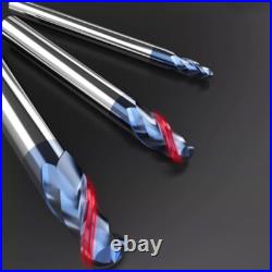 HRC45° 2 Flute Ball Nose End Mill Solid Carbide Milling Cutter Bit TiSiN Coating HRC45° 2 Flute Ball Nose End Mill Solid Carbide Milling Cutter Bit TiSiN Coating