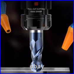 HRC45° 2 Flute Ball Nose End Mill Solid Carbide Milling Cutter Bit TiSiN Coating HRC45° 2 Flute Ball Nose End Mill Solid Carbide Milling Cutter Bit TiSiN Coating