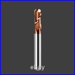 HRC60° CNC Lathe Milling Cutter Ball Nose Drill Bit 2 Flutes Carbide End Mill