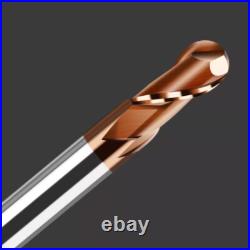 HRC60° CNC Lathe Milling Cutter Ball Nose Drill Bit 2 Flutes Carbide End Mill