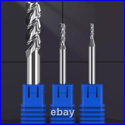 HRC62° Carbide End Mill 3 Flute Spiral Router Bit Milling Cutter For Aluminium