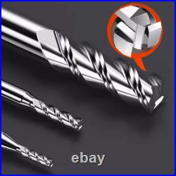 HRC62° Carbide End Mill 3 Flute Spiral Router Bit Milling Cutter For Aluminium
