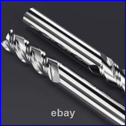 HRC62° Carbide End Mill 3 Flute Spiral Router Bit Milling Cutter For Aluminium