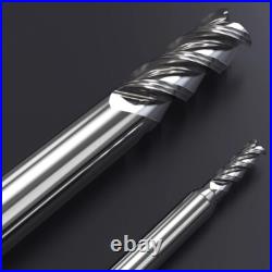 HRC62° Carbide End Mill 3 Flute Spiral Router Bit Milling Cutter For Aluminium