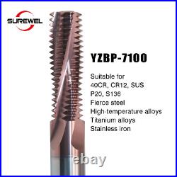HRC65 CNC Carbide British BSP G1/4-19 Cutter Full Teeth Thread Milling Cutter