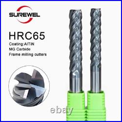 HRC65 Carbide Long Flute Mould Base Endmill CNC Inverted Cone Milling Cutter HRC65 Carbide Long Flute Mould Base Endmill CNC Inverted Cone Milling Cutter