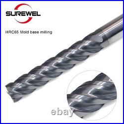HRC65 Carbide Long Flute Mould Base Endmill CNC Inverted Cone Milling Cutter HRC65 Carbide Long Flute Mould Base Endmill CNC Inverted Cone Milling Cutter