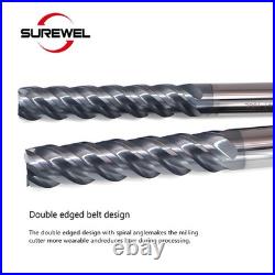 HRC65 Carbide Long Flute Mould Base Endmill CNC Inverted Cone Milling Cutter HRC65 Carbide Long Flute Mould Base Endmill CNC Inverted Cone Milling Cutter