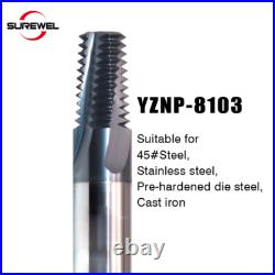 HRC65 Carbide NPT Full Teeth Thread Milling Cutter tools Machining For Steel