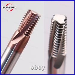 HRC65 Carbide NPT Full Teeth Thread Milling Cutter tools Machining For Steel
