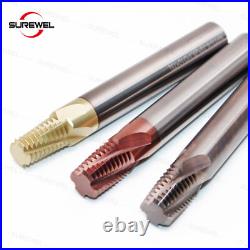 HRC65 Carbide NPT Full Teeth Thread Milling Cutter tools Machining For Steel