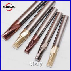 HRC65 Carbide NPT Full Teeth Thread Milling Cutter tools Machining For Steel
