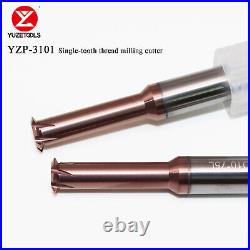 HRC68 Carbide Single Tooth Thread Milling Cutter M6 M8 M10 M12 M16 Endmills Taps