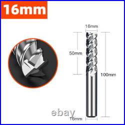 HRC75 Ceramic End Mill Solid 2/4 Flutes Spiral Milling Cutter Bits Face Ø1-16mm