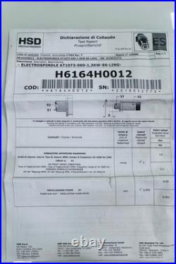 HSD Rotax Milling Spindle Motor H6164H0012