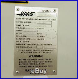 Haas HS1 AXT Horizontal CNC, 60 Tool, Rotary, Probe, 5 Axis