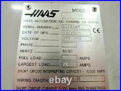 Haas UMC750 Universal CNC Vertical Mill 5 Axis CNC Machining Center, 2014