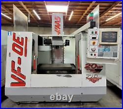 Haas Vf-0e Machining Center With Auger, Pcool, 7,500 Rpm, Cat40, Mfg 1998