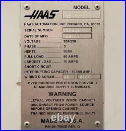 Haas Vf-2ss Cnc Vertical Machining Center 12000 RPM MILL Vf Ss