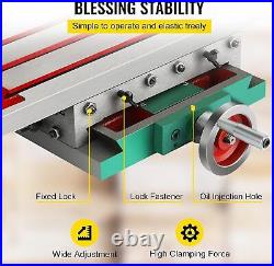 Heavy Duty Milling Machine Worktable 2 Axis 4-Way 17.7x6.7 Universal Precision