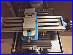 HiTorque Mini Mill Milling Machine with Stand, Swivel Vise, Power Feed, Tooling