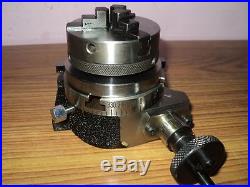Horizontal Vertical 3/75mm Rotary Table & 65mm 3 Jaw Chuck for Milling Machine