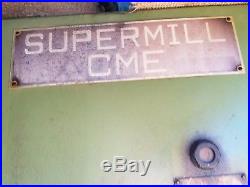 Horizontal & Vertical Milling machine Digital Readout CME Super mill long travel