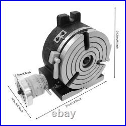 Horizontal Vertical Rotary Table, 3-Slot Rotary Table for Milling Machine New