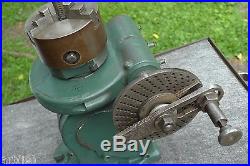 INDEXING DIVIDING HEAD INDEXER with D. E. WHITON 4 CHUCK & EXTRA PARTS GEARS