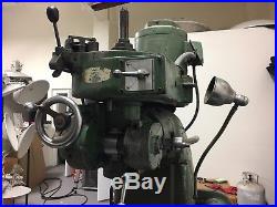 INDEX Model 55 milling machine 1955 R8 knee mill Wells Bridgeport 220V