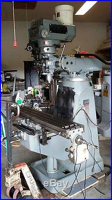 JET 9 x 42 3-Phase Vertical Milling Machine 3hp used great condituon